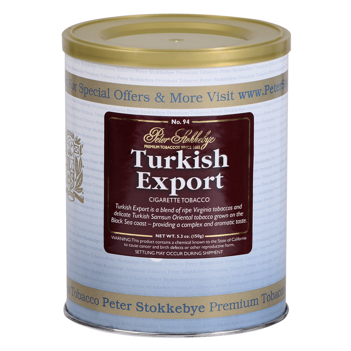 Peter Stokkebye Turkish Export 5.3 oz tin